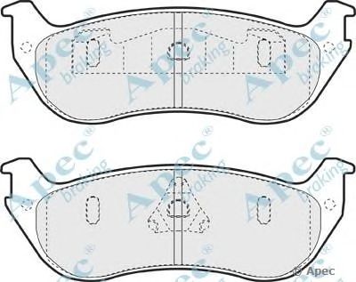 APEC BRAKING pad1211 -  Комплект тормозных колодок, дисковый тормоз